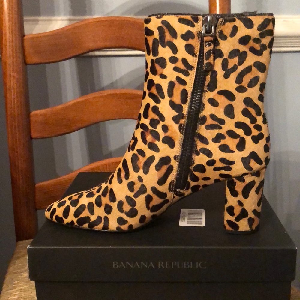 Banana Republic leopard boots